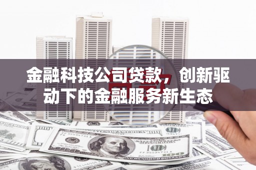 绩溪金融科技公司贷款，创新驱动下的金融服务新生态