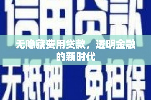 绩溪无隐藏费用贷款，透明金融的新时代