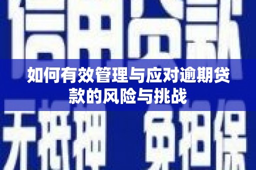 绩溪如何有效管理与应对逾期贷款的风险与挑战