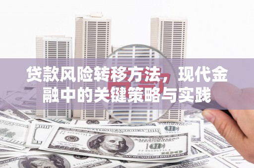 绩溪贷款风险转移方法，现代金融中的关键策略与实践