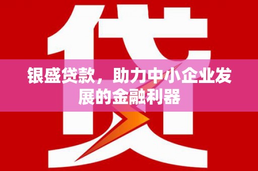 绩溪银盛贷款，助力中小企业发展的金融利器