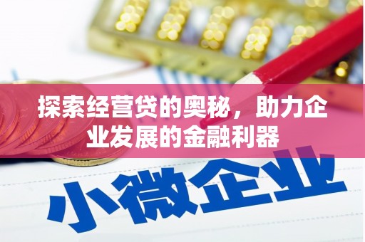 绩溪探索经营贷的奥秘，助力企业发展的金融利器