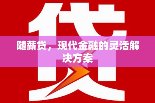 绩溪随薪贷，现代金融的灵活解决方案