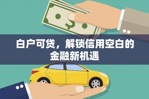 绩溪白户可贷，解锁信用空白的金融新机遇
