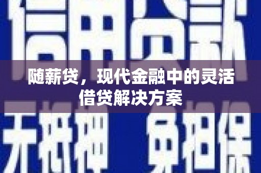 绩溪随薪贷，现代金融中的灵活借贷解决方案
