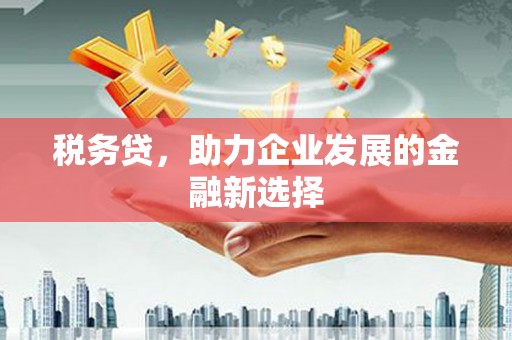 绩溪税务贷，助力企业发展的金融新选择