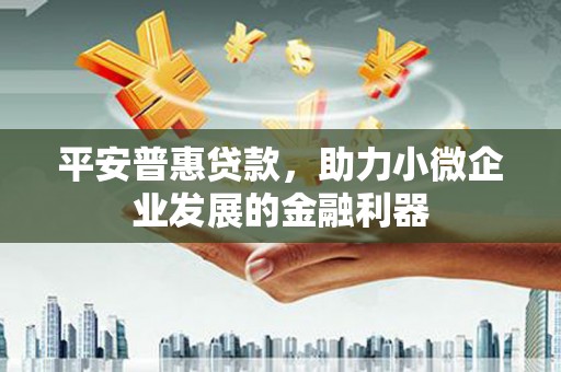绩溪平安普惠贷款，助力小微企业发展的金融利器