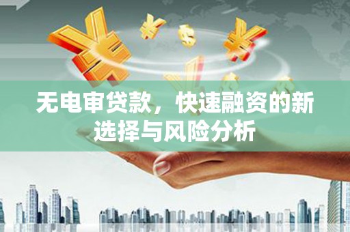绩溪无电审贷款，快速融资的新选择与风险分析