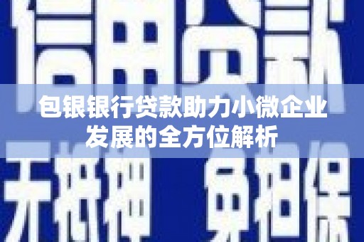 绩溪包银银行贷款助力小微企业发展的全方位解析