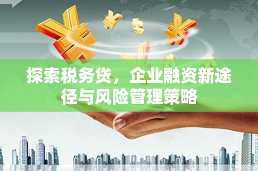 绩溪探索税务贷，企业融资新途径与风险管理策略