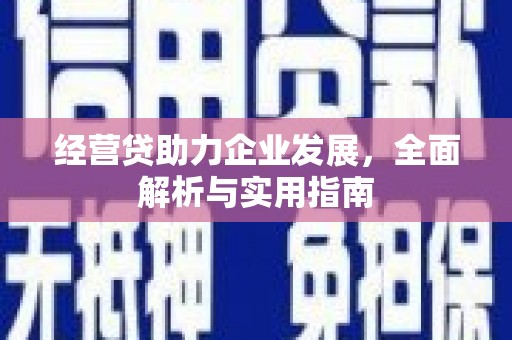 绩溪经营贷助力企业发展，全面解析与实用指南