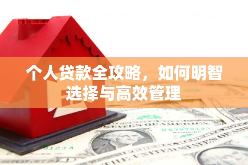绩溪个人贷款全攻略，如何明智选择与高效管理