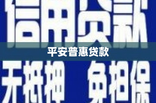 绩溪平安普惠贷款